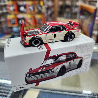Pop Race - Skyline GT-R V8 Drift (Hakosuka) - Cream/Red - 1:64 Scale