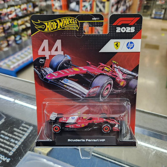 Hot Wheels Premium  - 2025 Scuderia Ferrari F1 Team - #44 Lewis Hamilton - 1:64 Scale