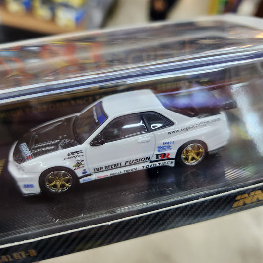 INNO64 - Nissan Skyline GT-R (R34) Top Secret (White) - 1:64 Scale