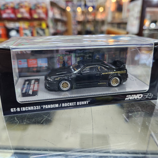 INNO64 - Nissan Skyline GT-R (R33) Pandem (Black) - 1:64 Scale