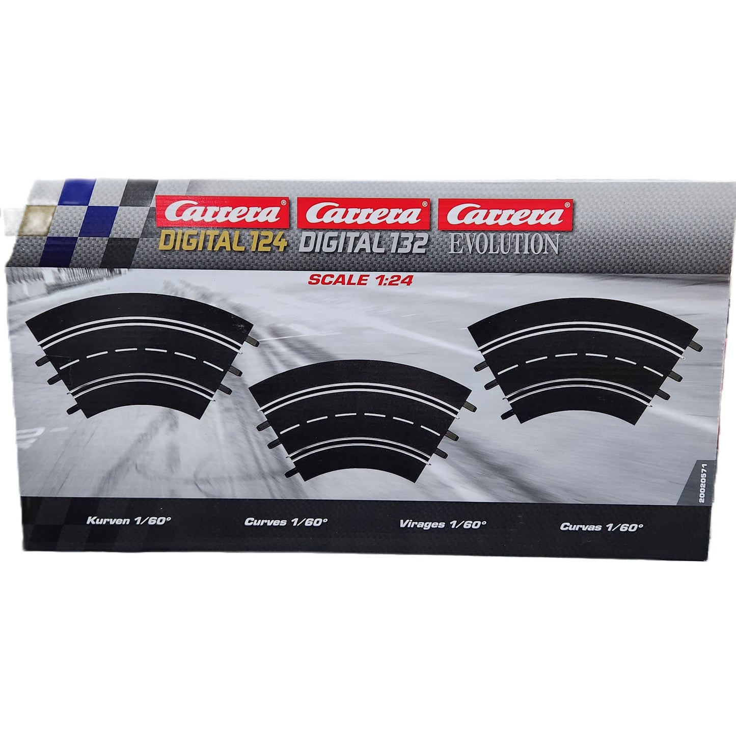 Carrera - Track System - 124/132 Curve Track 1/60° - 3 Pack