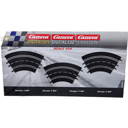 Carrera - Track System - 124/132 Curve Track 1/60° - 3 Pack