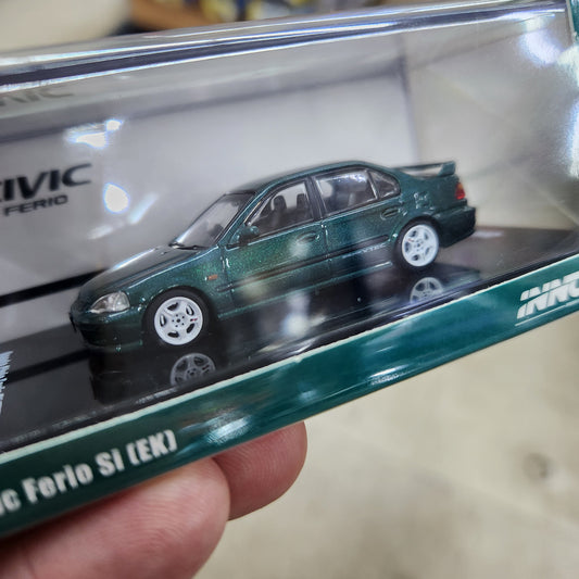 INNO64 - Honda Civic Ferio Si (ek) Metallic Green - 1:64 Scale