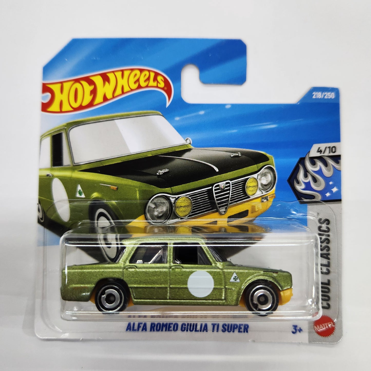 Hot Wheels - Alfa Romeo Giulia TI Super (Metalflake Olive) - Short Card