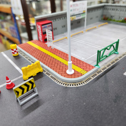 Diorama - Japanese Style Parking Lot Scene (Large) - 1:64 Scale