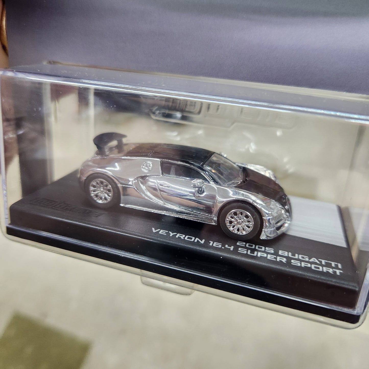 Majorette - Collection Series (Wave 5) - 2005 Bugatti Veyron 16.4 Super Sport (Chrome) - 1:64 Scale