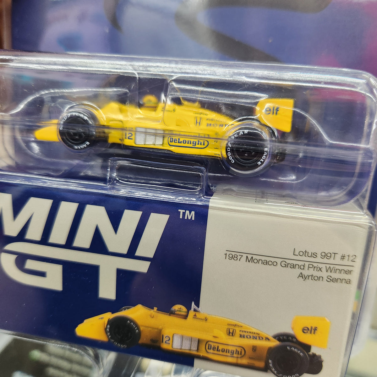 MiniGT - Lotus 99T 1987 Monaco GP Winner F1 Formula 1 #12 Ayrton Senna