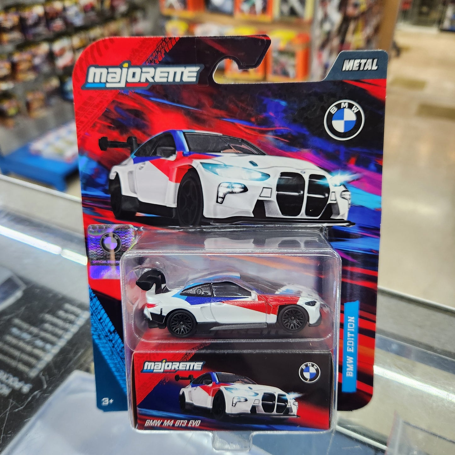 Majorette - BMW Deluxe Cars - BMW M4 GT3 EVO (Red/White/Blue) - 1:64 Scale