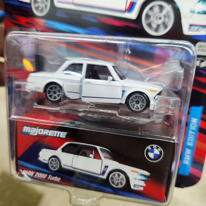 Majorette - BMW Deluxe Cars - BMW 2002 Turbo (Red/White/Blue) - 1:64 Scale