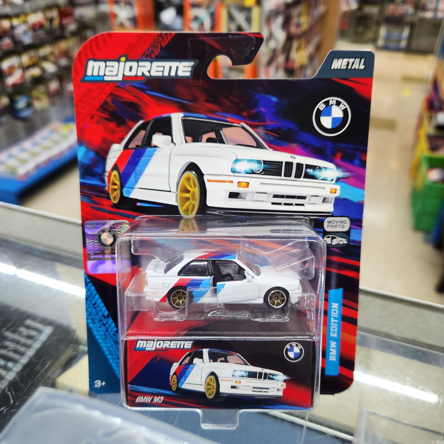 Majorette - BMW Deluxe Cars - BMW M3 (E30) - Red/White/Blue - 1:64 Scale