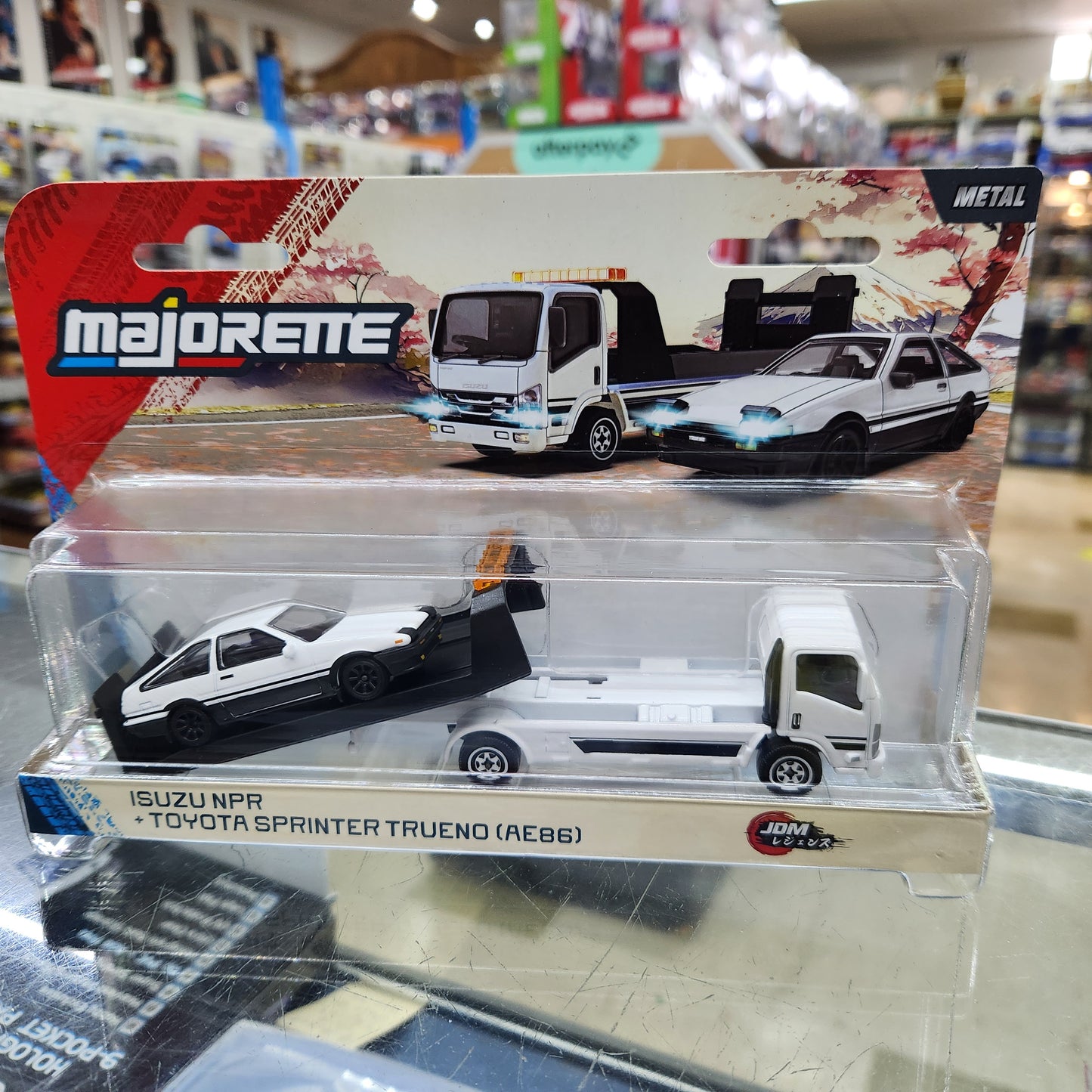 Majorette - JDM Legends Car Transporter - Toyota Sprinter Trueno (AE86) + Isuzu NPR