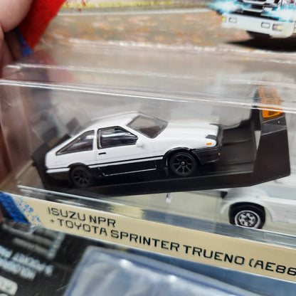 Majorette - JDM Legends Car Transporter - Toyota Sprinter Trueno (AE86) + Isuzu NPR