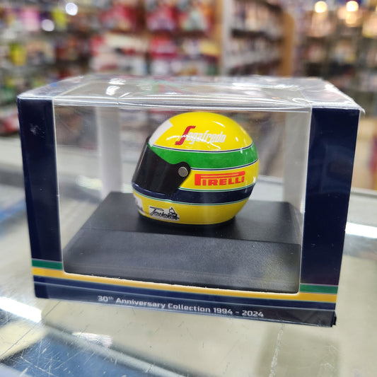 Minichamps - Ayrton Senna Helmet 1984 Brazil GP (First F1 ) - 1:8 Scale