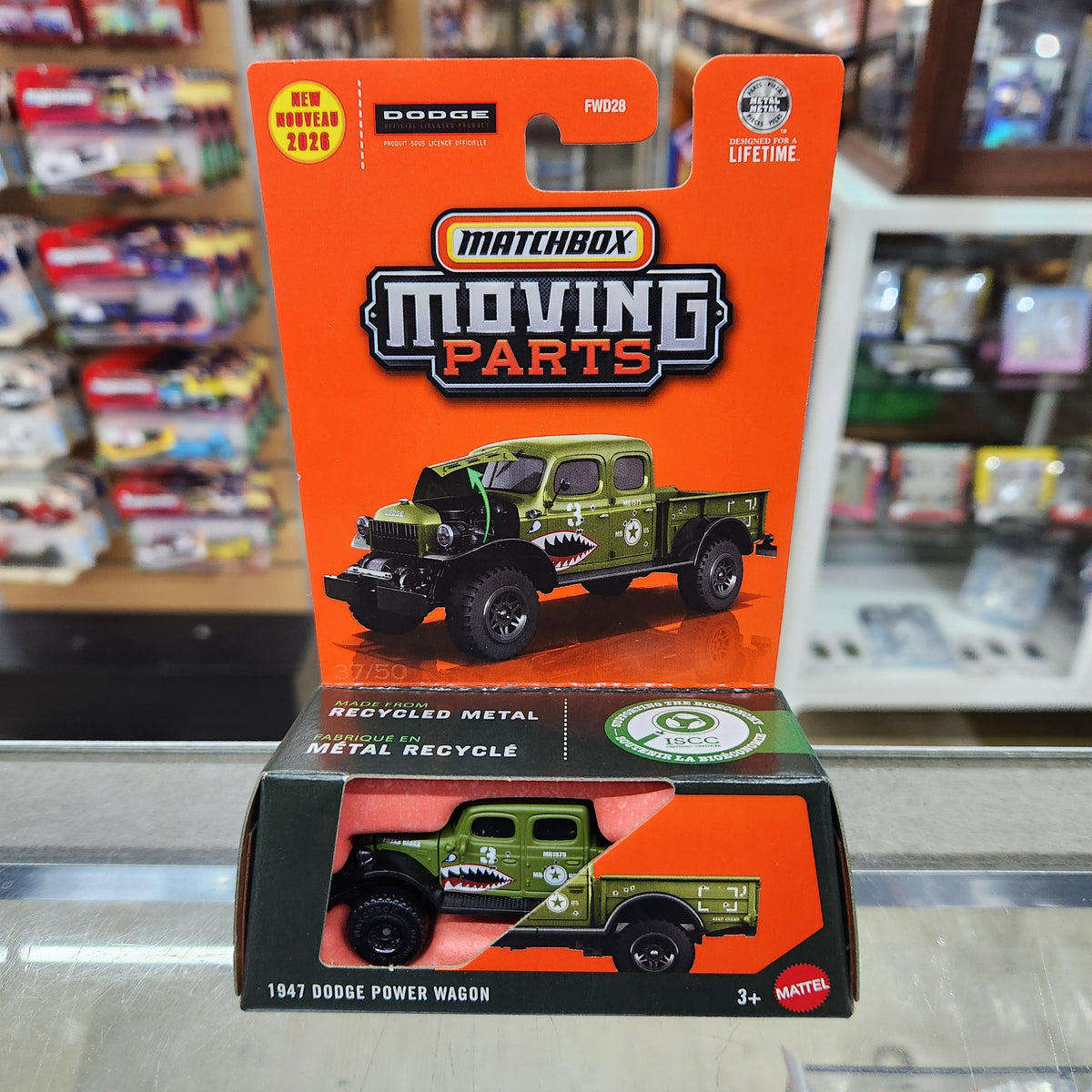 Matchbox - Moving Parts - 1947 Dodge Power Wagon (Army Green) - 1:64 Scale