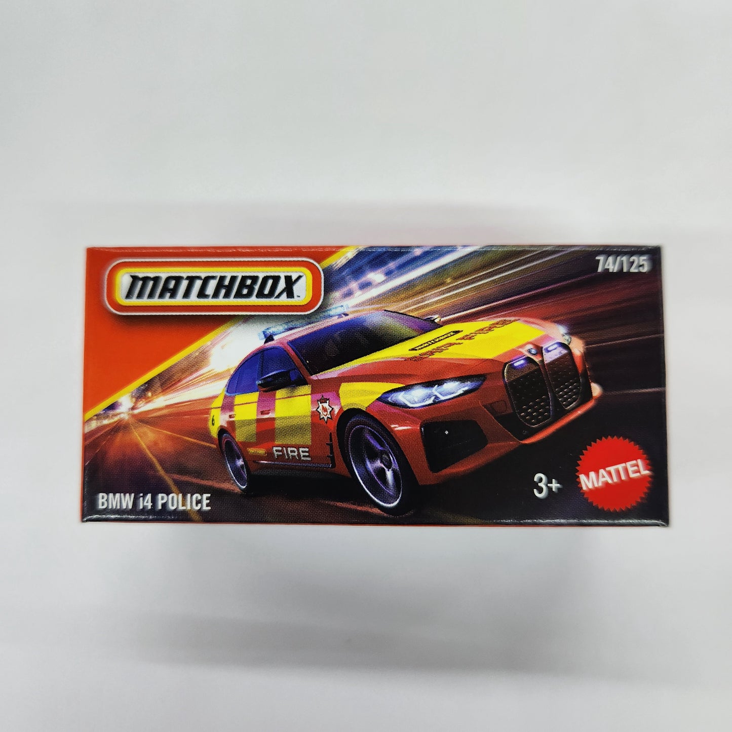 Matchbox - 2026 Power Grabs - BMW i4 Police (Red/Yellow)