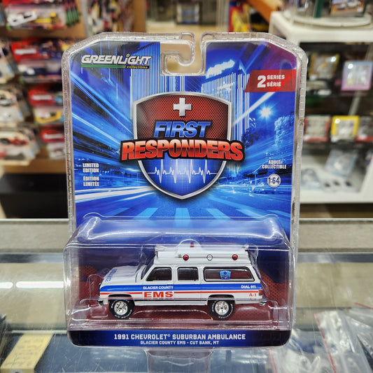 Greenlight - First Responders Series 2 - 1991 Chevrolet Suburban Ambulance 'Glacier County'