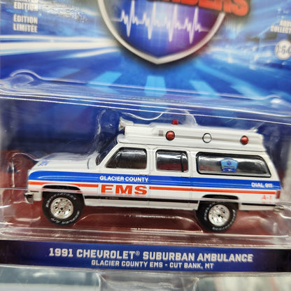 Greenlight - First Responders Series 2 - 1991 Chevrolet Suburban Ambulance 'Glacier County'