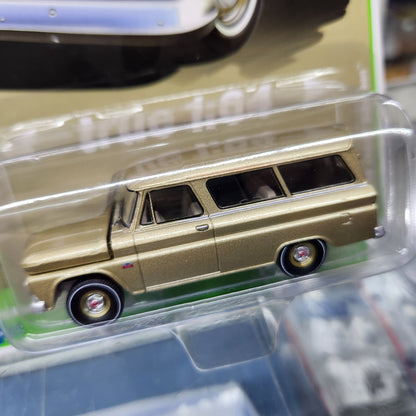 Auto World - 2021 Premium Series R3 Ver B. - 1966 Chevy Suburban (Gold) - 1:64 Scale