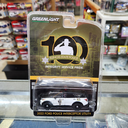 Greenlight - 100 Years of Illinois State Police - 2022 Ford Police Interceptor Utility - 1:64 Scale