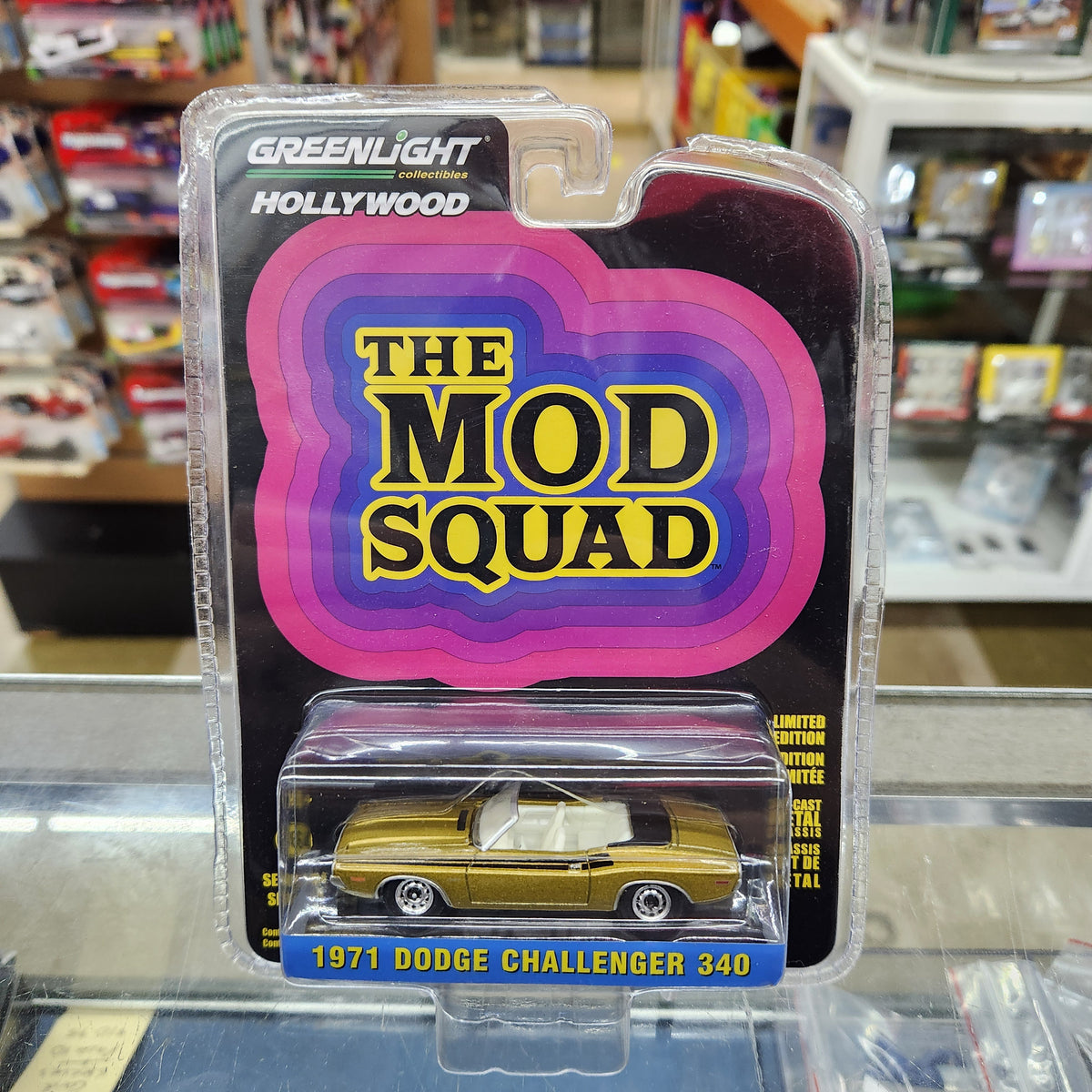 Greenlight - 1971 Dodge Challenger 340 (Gold) 'The Mod Squad' - 1:64 Scale
