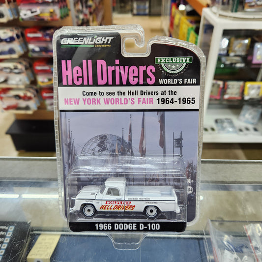 Greenlight - 1966 Dodge D-100 'Hell Drivers World's Fair' - 1:64 Scale