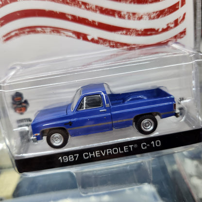Greenlight - 1987 Chevrolet C-10 (Blue) Pickup 'USA Squarebody' - 1:64 Scale