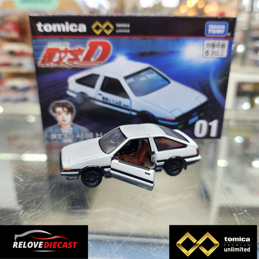 TOMICA PREMIUM UNLIMITED - No.1 Initial D AE86 Trueno (Fujiwara Takumi) - 1:61 Scale