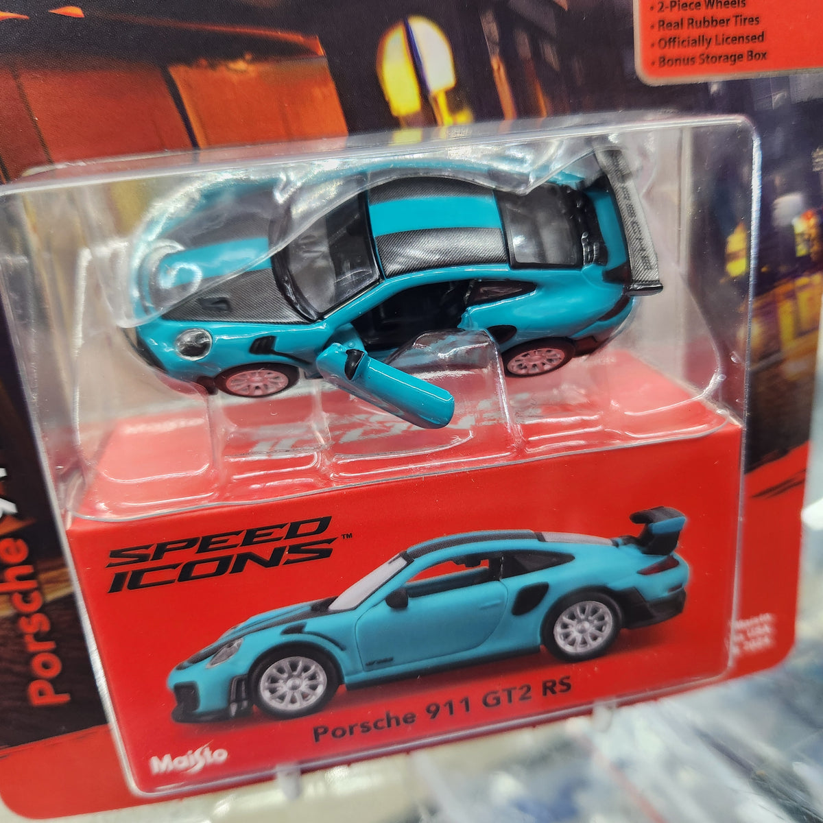 Maisto - 'Speed Icons' - Porsche 911 GT2 R5 (Teal Blue) - 1:64 Scale