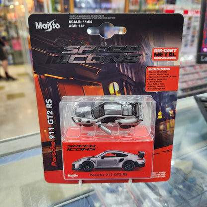 Maisto - 'Speed Icons' - Porsche 911 GT2 R5 (Silver) - 1:64 Scale