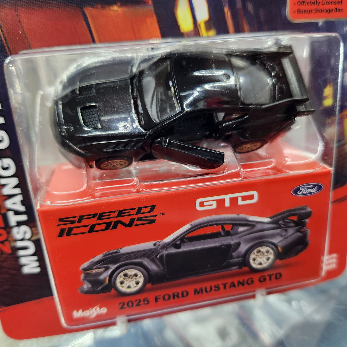 Maisto - 'Speed Icons' - 2025 Ford Mustang GTD (Black) - 1:64 Scale