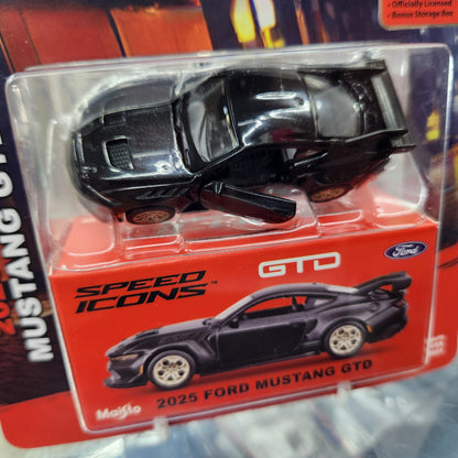 Maisto - 'Speed Icons' - 2025 Ford Mustang GTD (Black) - 1:64 Scale