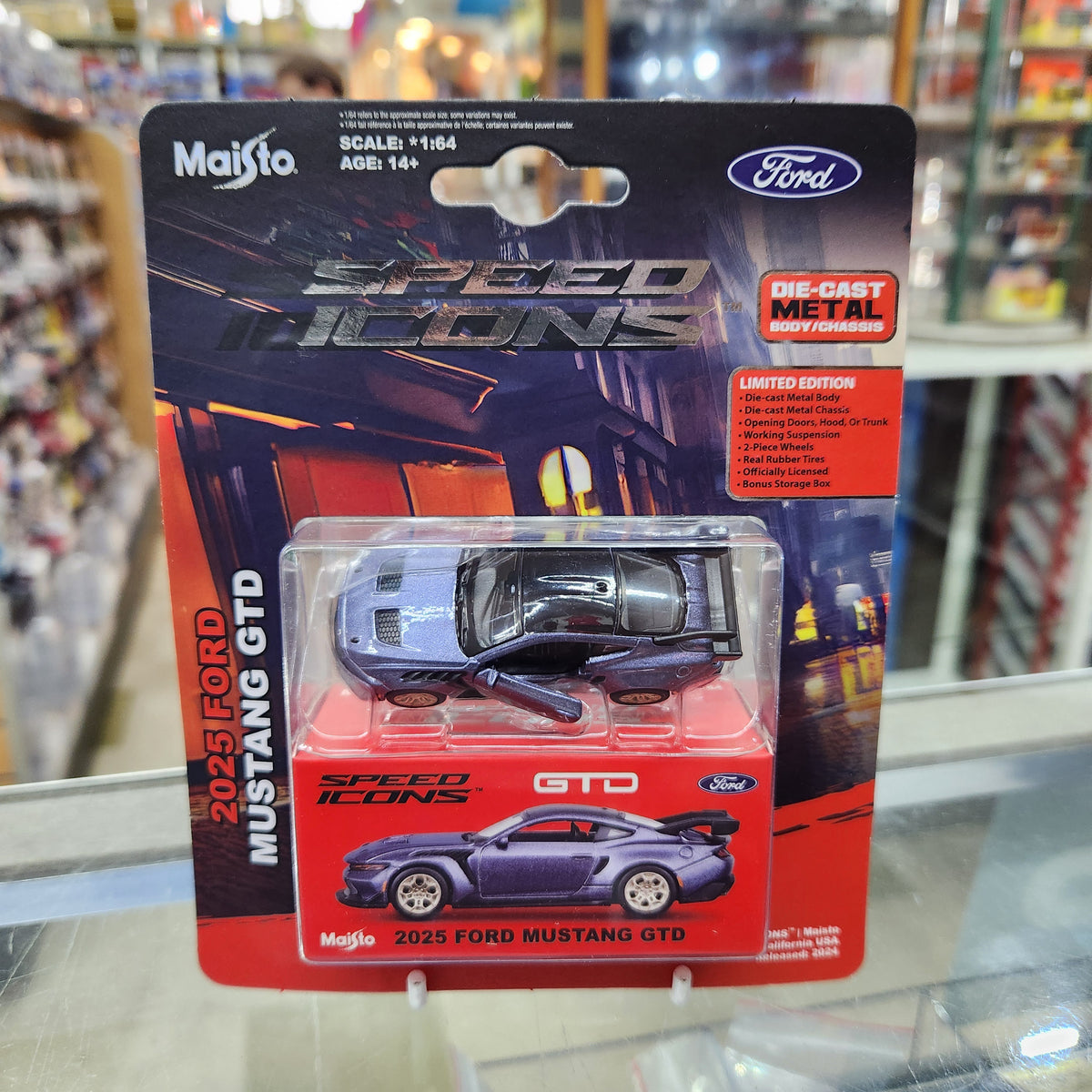 Maisto - 'Speed Icons' - 2025 Ford Mustang GTD (Purple) - 1:64 Scale