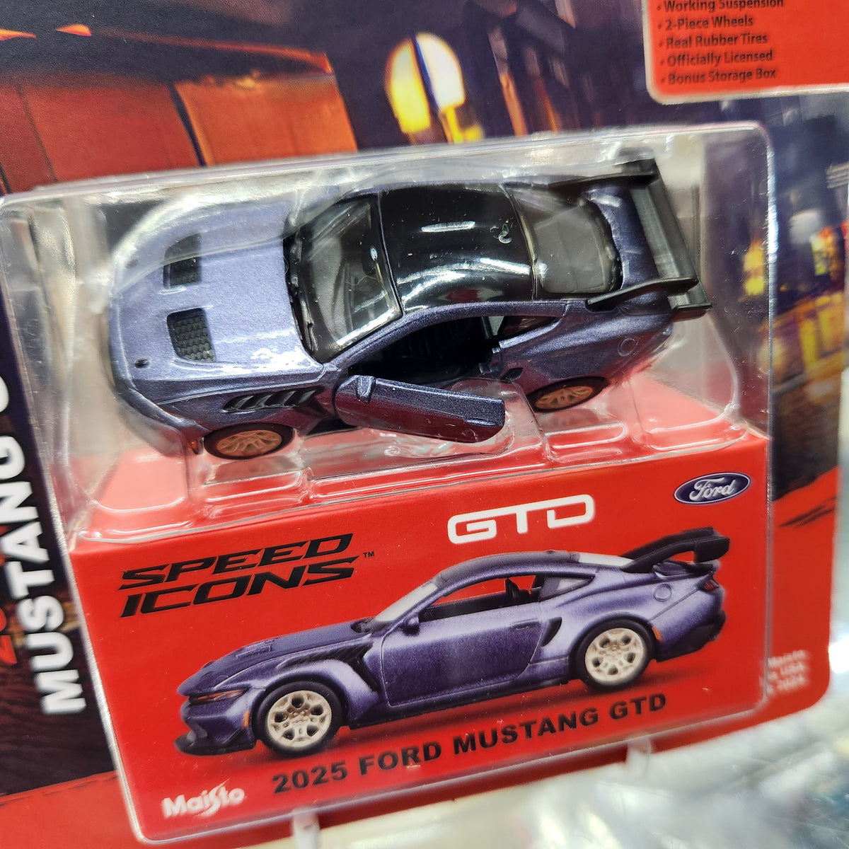 Maisto - 'Speed Icons' - 2025 Ford Mustang GTD (Purple) - 1:64 Scale