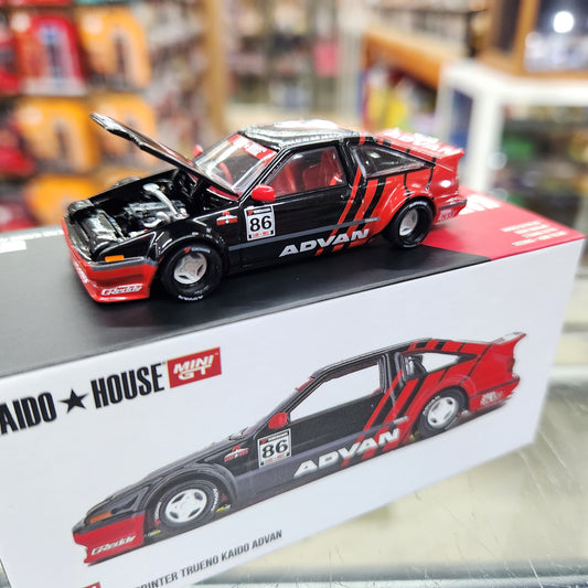 MiniGT - Toyota AE86 Sprinter Trueno Kaido 'Advan' - 1:64 Scale
