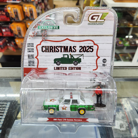 Greenlight - Christmas 2025 Limited Edition - 1981 Ford LTD Crown Victoria Police Car with Figure