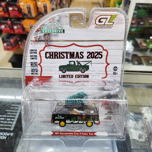 Greenlight - Christmas 2025 Limited Edition - 1971 VW Type 2 Panel Van with Tree