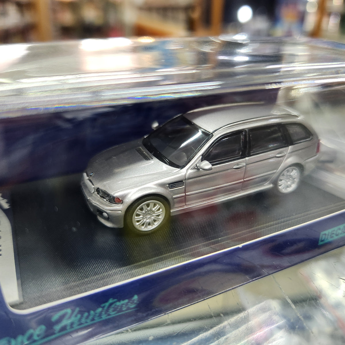 Stance Hunters - BMW (E46) Wagon (Silver) with Luggage Pod - 1:64 Scale