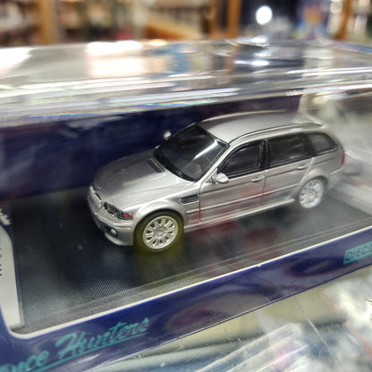 Stance Hunters - BMW (E46) Wagon (Silver) with Luggage Pod - 1:64 Scale