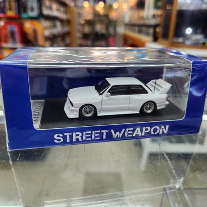 Street Weapon - BMW 'LTO' (E30) M3 Street Car (White) - 1:64 Scale