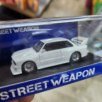Street Weapon - BMW 'LTO' (E30) M3 Street Car (White) - 1:64 Scale