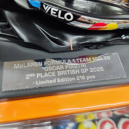 Minichamps - McLaren Formula 1 Team (MCL39) 2025 British GP 2nd Place - #81 Oscar Piastri