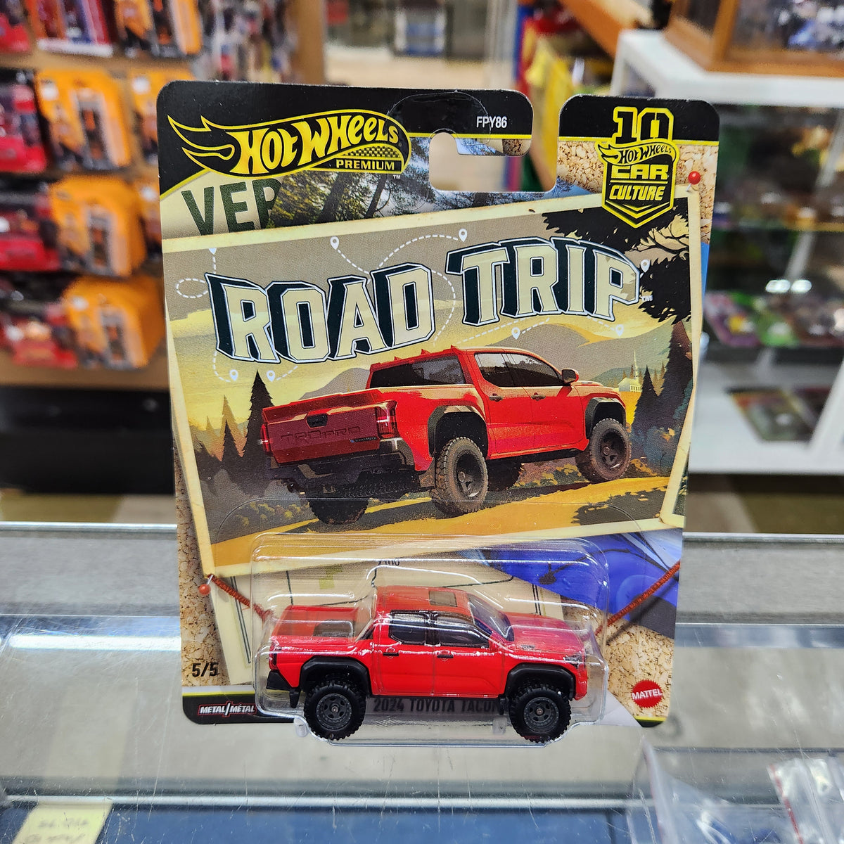 Hot Wheels Premium - Car Culture 'Road Trip' - 2024 Toyota Tacoma TRD Pro (Red)