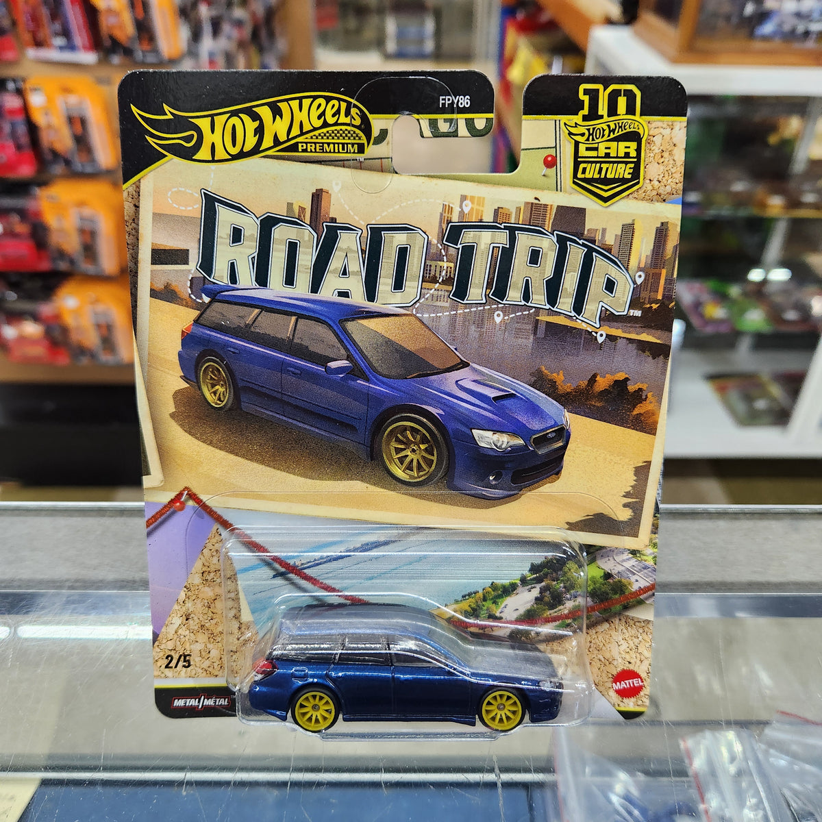 Hot Wheels Premium - Car Culture 'Road Trip' - Subaru Legacy GT (BP) - Navy
