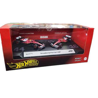 Hot Wheels Premium - 2025 Formula 1 F1 Scuderia Ferrari HP F1 Team - 2 Pack (2026 Mix 3)