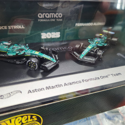 Hot Wheels Premium - 2025 Formula 1 F1 Aston Martin Aramco F1 Team - 2 Pack (2026 Mix 3)