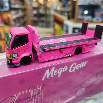 Mega Gear - Pink 'Roxy' Custom Flat Bed Tow Truck - 1:64 Scale