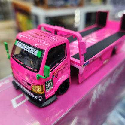 Mega Gear - Pink 'Roxy' Custom Flat Bed Tow Truck - 1:64 Scale