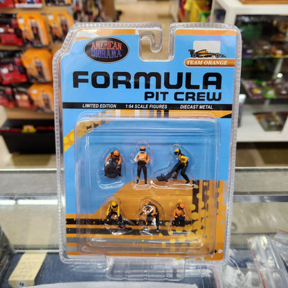 American Diorama - Formula 1 F1 Grand Prix Pit Crew - Team Orange