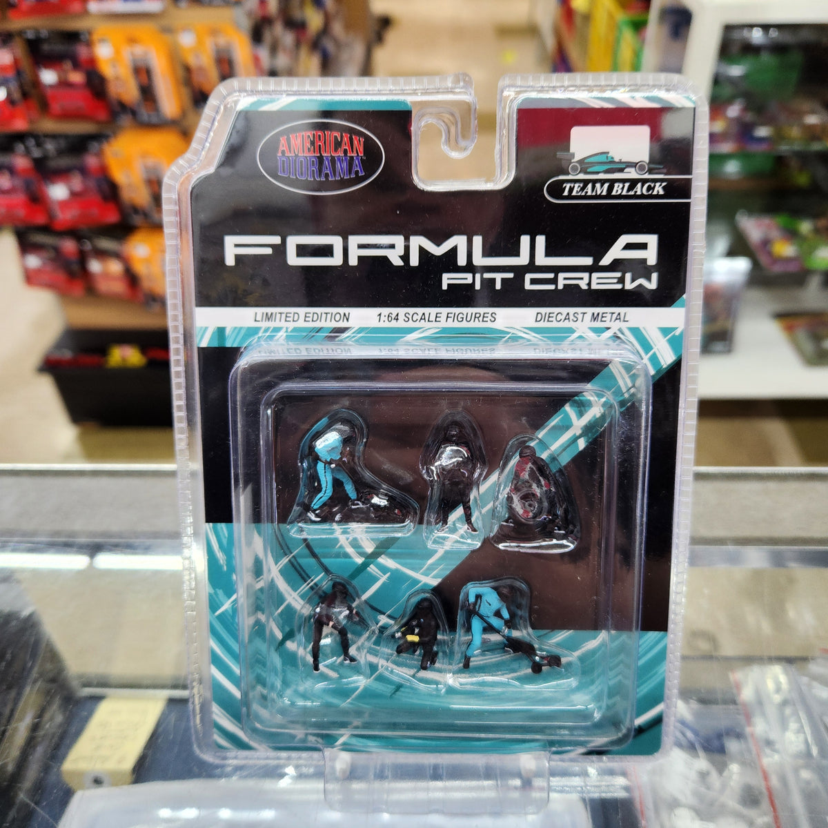 American Diorama - Formula 1 F1 Grand Prix Pit Crew - Team Black