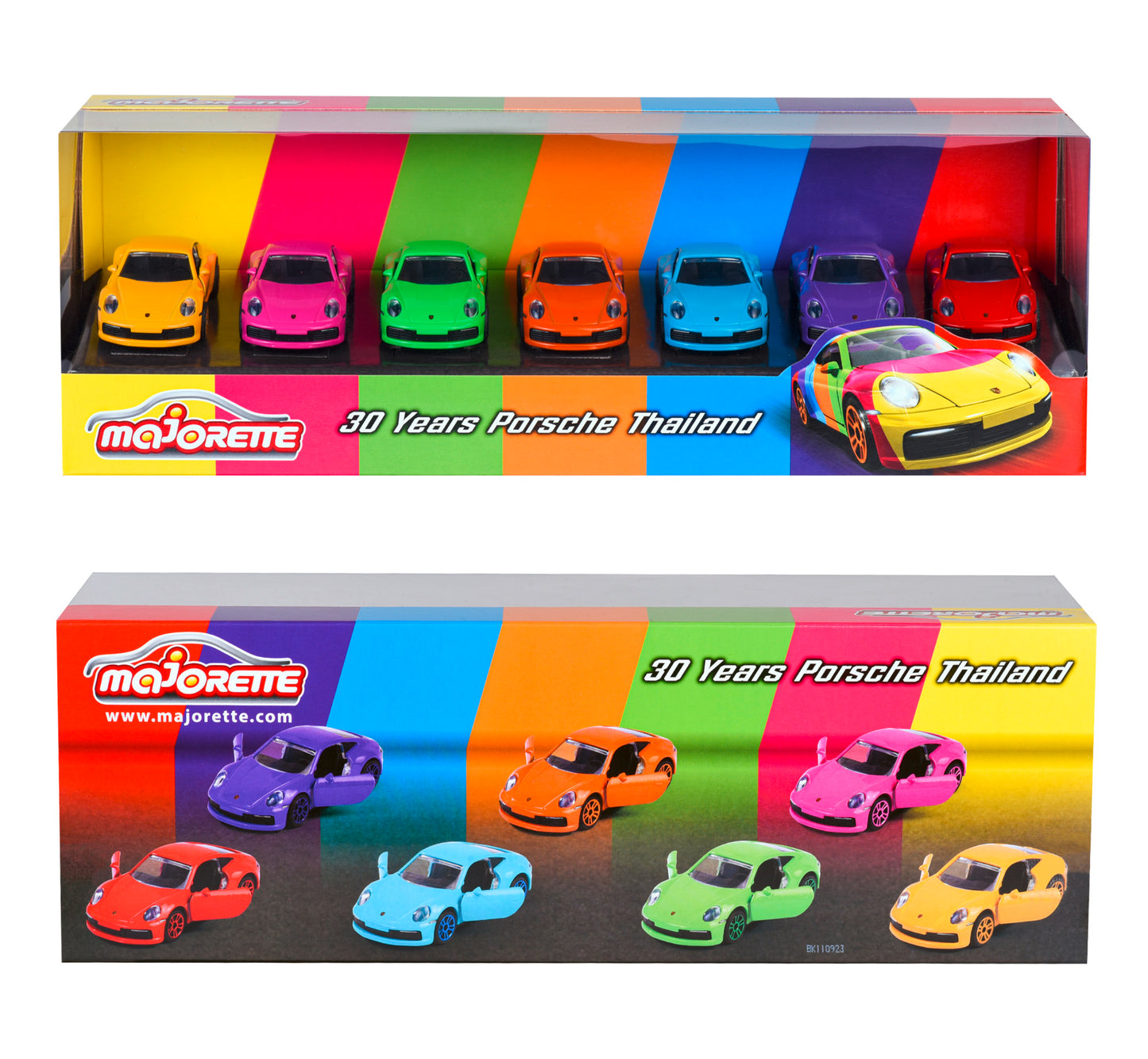 Majorette - Porsche Colour Series: Thailand 30th Anniversary - 7 Piece Gift Pack